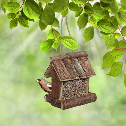 Relaxdays Mangeoire Pour Oiseaux, En Bois, à Suspendre, H X L X P : 22