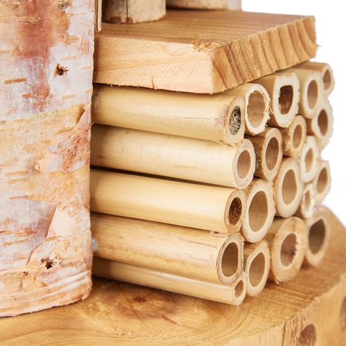 Hôtel à Abeilles Elho Organic - 100% Plastique Recyclé - Dimensions 27.4x16.8x25.4cm - Marron - Pour Jardin Et Balcon