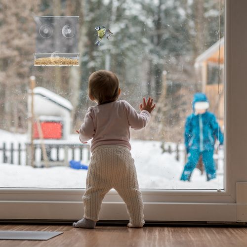 FEED GARDEN Lot De 2 Mangeoires à Oiseaux En Tube Métallique à