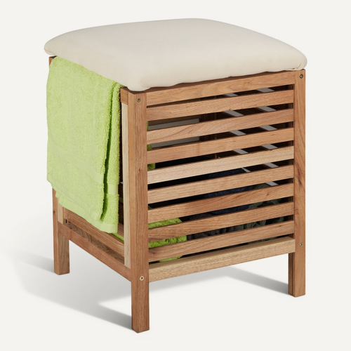 Tabouret Avec Rangement En Bois et Mousse