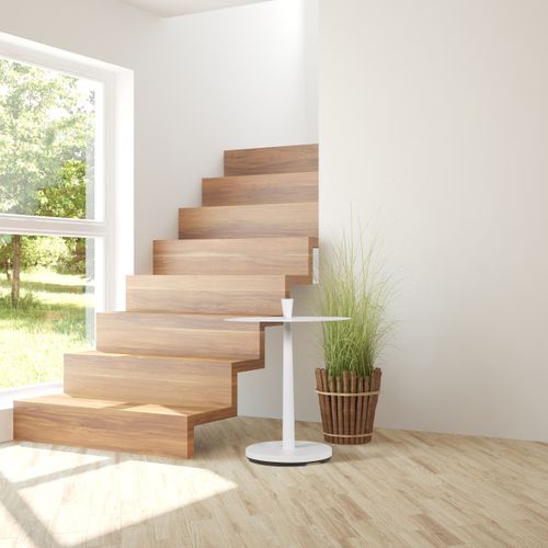 Guéridon En Acier Blanc