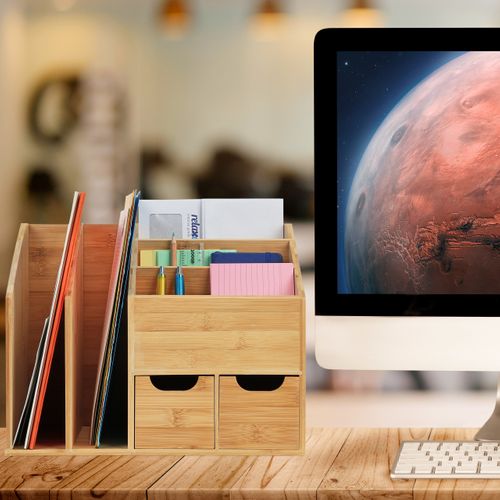 Organiseur De Bureau En Bambou