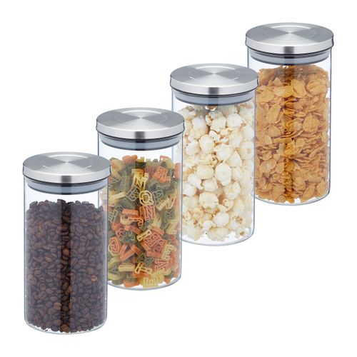 Lot De 4 Bocaux En Verre De 1000 L