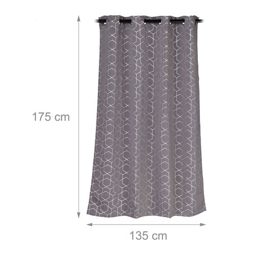 Lot De 4 Rideaux Occultants Pottery Barn – Gris – 50x96 – Tige Poche