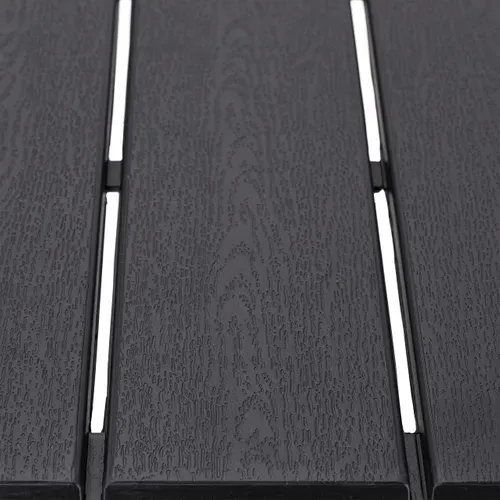 Table De Jardin Noire Aspect Bois