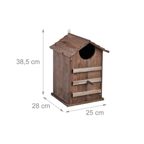 Relaxdays Nichoir Pour Oiseaux Déco, En Bois, Volière à Suspendre