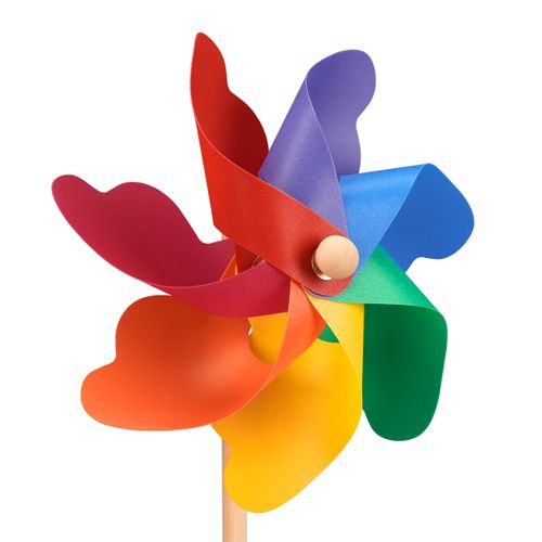 Lot De 5 Moulins à Vent Réfléchissants Arc-en-Ciel 50cm - Répulsif Oiseaux Pour Jardin, Balcon & Verger
