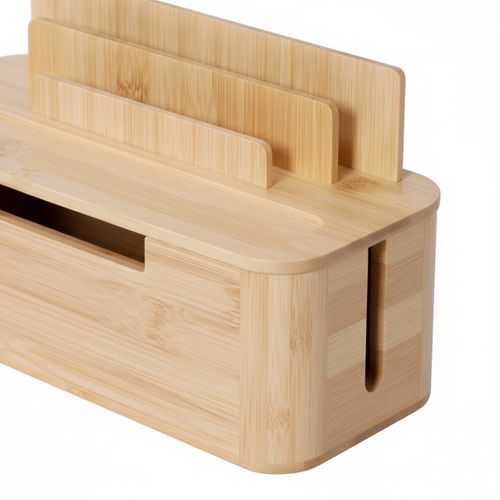 Boîte Câbles Bambou Support Tel