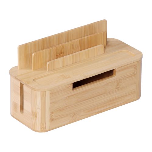 Boîte Câbles Bambou Support Tel
