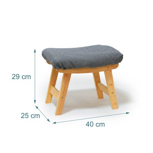 Repose-pieds Bambou et Tissu