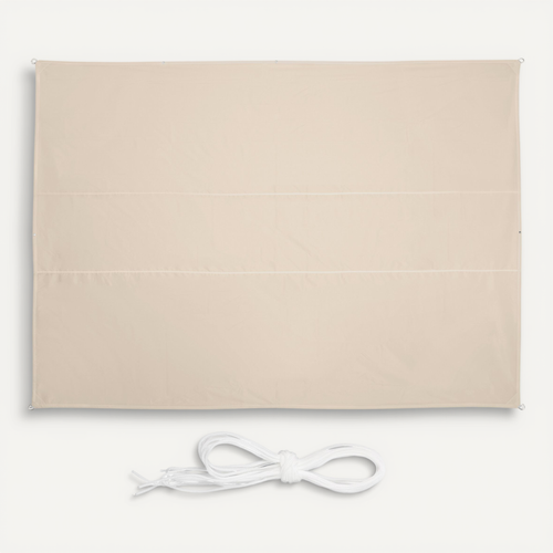 Voile D'Ombrage Rectangulaire 3.5x4.5 M Beige – Pare-Soleil PEHD 95-98% UV, Respirante Et Imperméable, Avec Corde Et Anneaux Inox Pour Jardin Et Terrasse