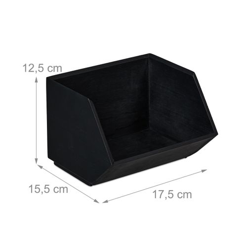 Organisateur De Bureau En Bambou - 12,7x15x9,4 Cm - 2 Tiroirs - Pour Stylos, Documents, Smartphone