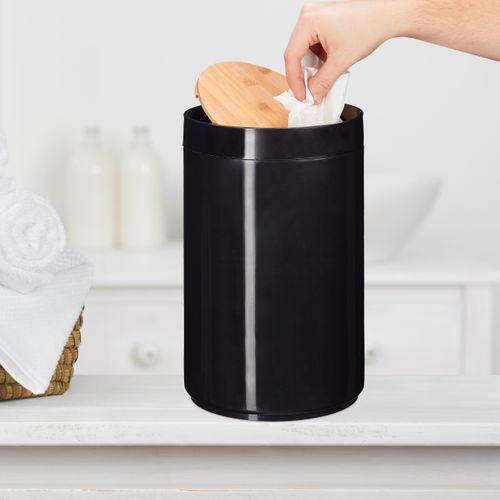 Poubelle imprimée géométrie avec couvercle oscillant - Blanc - Kiabi - 43.37