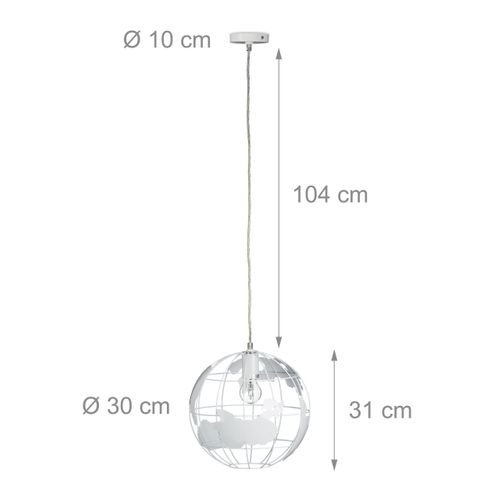 Lampe à Suspension Abat-jour Boule Globe