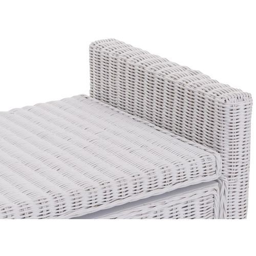 Coffre De Stockage, Banquette M92 Rotin Avec Coussin Kissen 88cm ~ Blanc