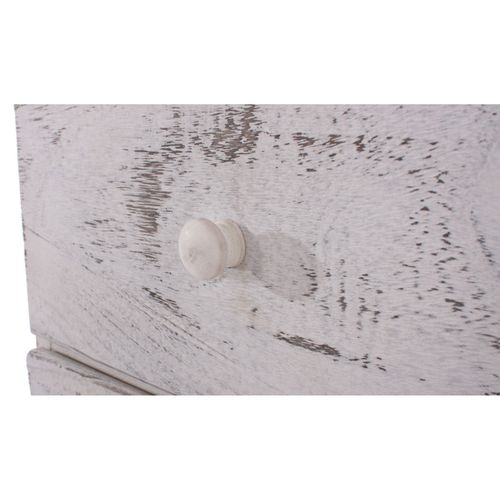 Commode / Armoire, 2 Tiroirs, 1 Porte, 40x32x80cm, Shabby, Vintage ~ Blanc