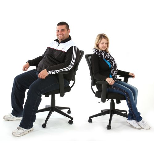 Fauteuil/chaise De Bureau Seattle, Charge 150kg, Similicuir ~ Noir, Avec Accoudoirs