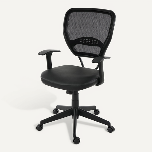 Fauteuil/chaise De Bureau Seattle, Charge 150kg, Similicuir ~ Noir, Avec Accoudoirs