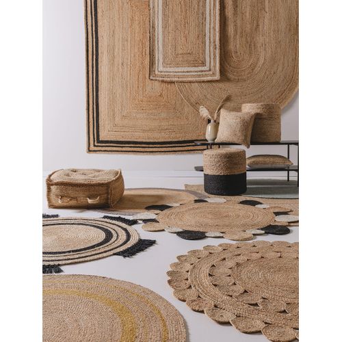 Tapis De Jute Jutta Marron Clair 120 Cm Rond