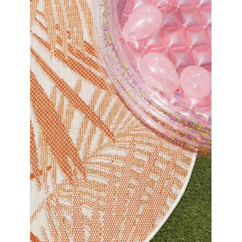 Tapis D'extérieur Et Intérieur Rond Cleo Orange  150 Cm Rond