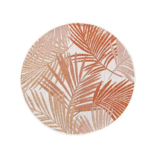 Tapis D'extérieur Et Intérieur Rond Cleo Orange  150 Cm Rond