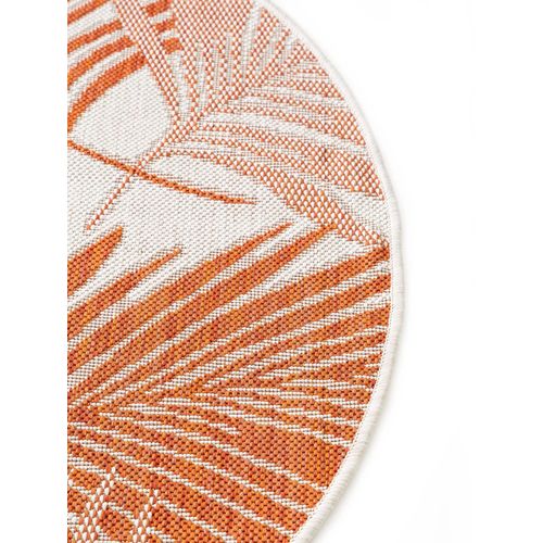 Tapis D'extérieur Et Intérieur Rond Cleo Orange  150 Cm Rond