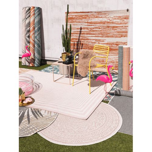 Tapis D'extérieur Et Intérieur Rond Cleo Orange  150 Cm Rond