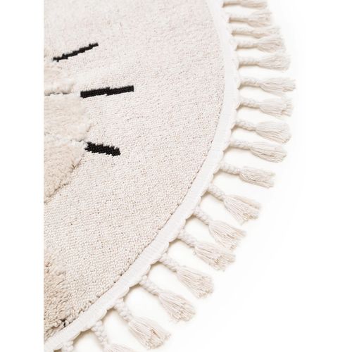 Tapis Enfant Momo Crème  120 Cm Rond