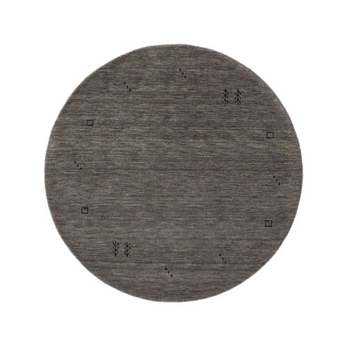 Tapis En Laine Rond Jamal Gris  160 Cm Rond