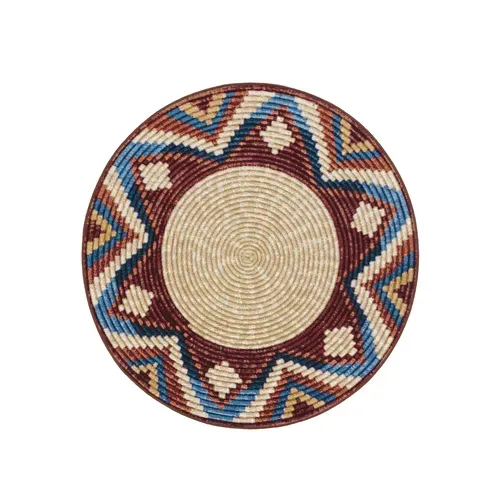 Tapis D'extérieur Et Intérieur Rond Kenya Multicouleur 1 160 Cm Rond