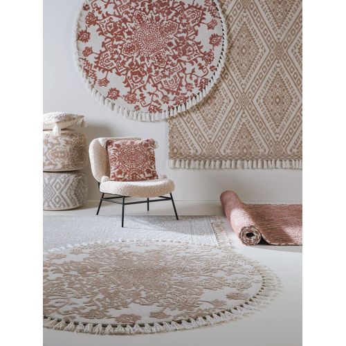 Tapis Rond Elias Beige  150 Cm Rond
