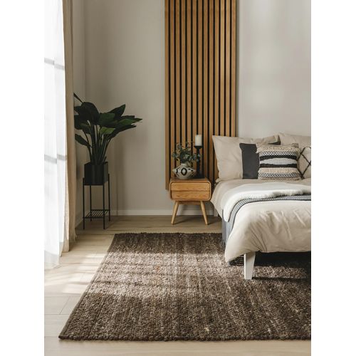 Tapis De Laine Finn Marron 170x240 Cm
