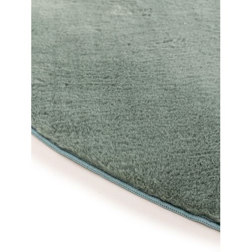 Tapis En Fausse Fourrure Furry Vert 120 Cm Rond