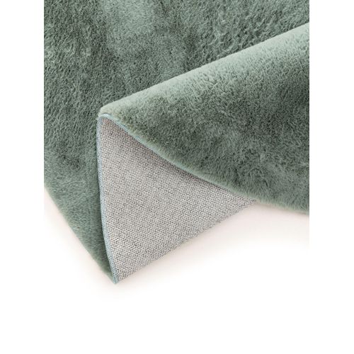 Tapis En Fausse Fourrure Furry Vert 120 Cm Rond