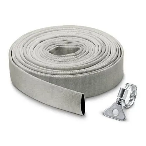 Kit Tuyau Plat Textile 10 M D. 32 Mm Avec Collier Inox