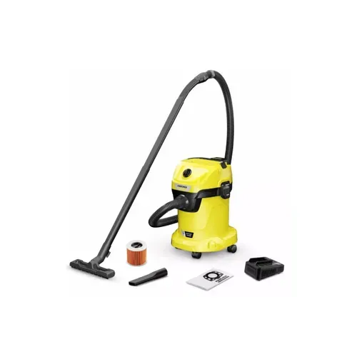 Aspirateur sans fil Karcher WD3-18 rechargeable 17L 270W jaune