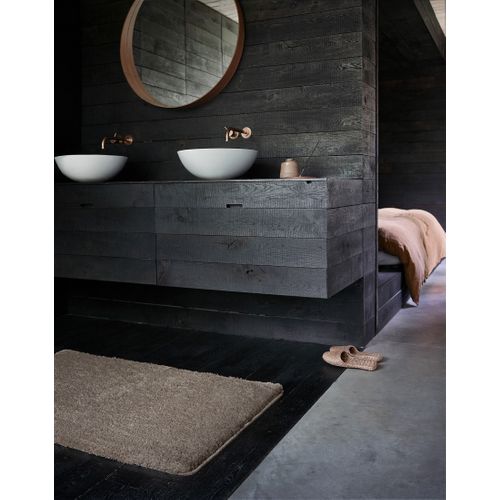 Tapis De Bain 55x65 Doux Beige Sable Uni Joris