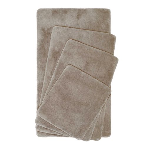 Tapis De Bain 55x65 Doux Beige Sable Uni Joris