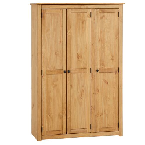 Armoire Cancun 3 Portes, En Pin – Coloris Naturel