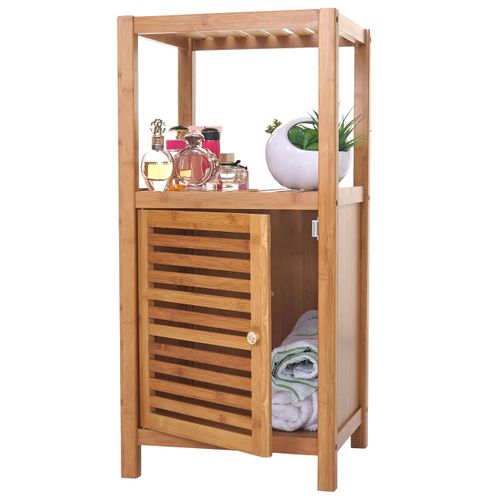 Étagère échelle En Teck Naturel HWC-M86 - 170x60x45 Cm, 3 étagères, Pour Salle De Bain Ou Salon