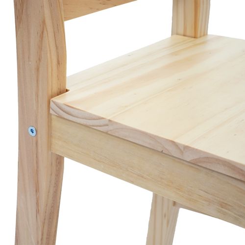 4x Chaise De Salle à Manger Hwc-f77 Bois Massif Bois De Pin Finition Lasure