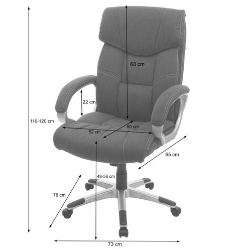 Chaise De Bureau Hwc-a71, Siège De Direction Pivotant, Simili Cuir ~ Café-brun