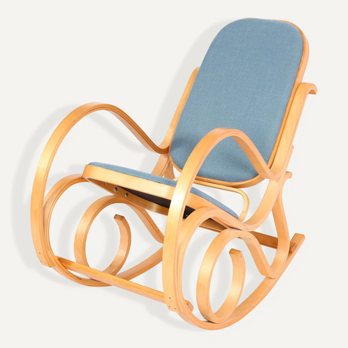 Fauteuil à Bascule M41 En Rotin Et Bois Massif - Style Rétro Chic - Accoudoirs - Basculement Doux - Capacité 120 Kg - Parfait Pour Salon Ou Terrasse - 14