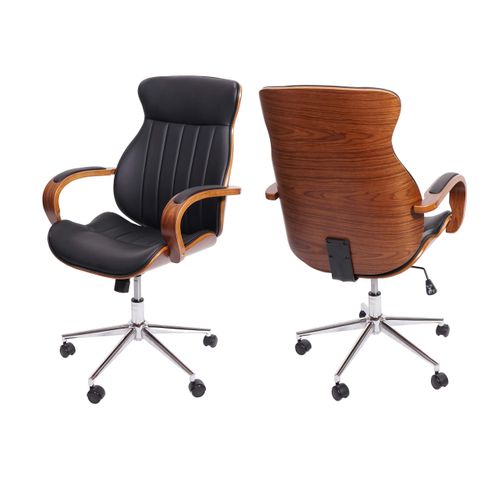 Chaise De Bureau Hwc-h39 Similicuir Noir