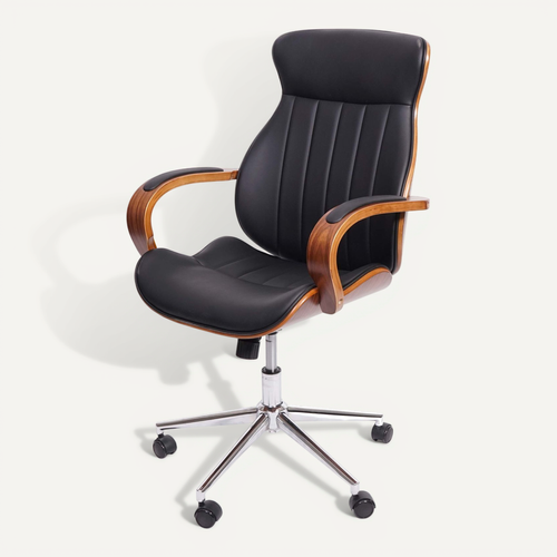 Chaise De Bureau Hwc-h39 Similicuir Noir
