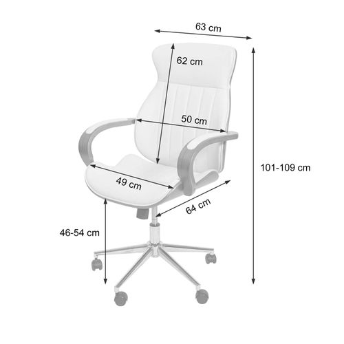 Chaise De Bureau Hwc-h39 Similicuir Noir