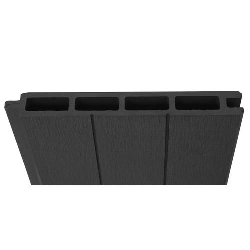 Brise-vue En Wpc Sarthe, Poteau En Aluminium ~ Extension, 185cm Anthracite