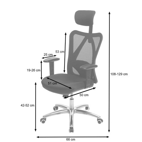 Chaise De Bureau Sihoo Charge Max. 150kg Sans Repose-pieds, Gris