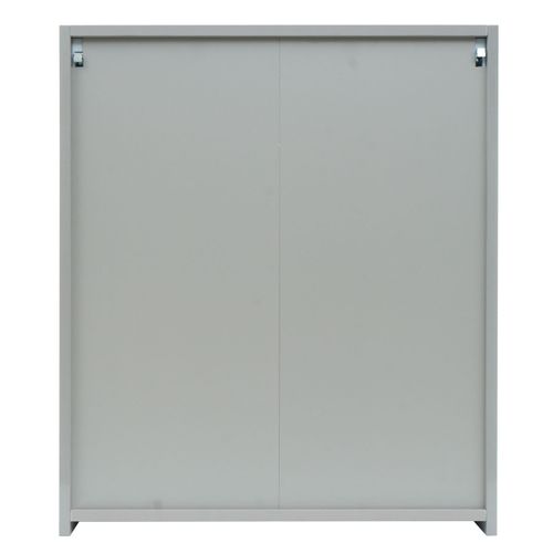 Armoire De Cuisine Mendler HWC-O53 175x80x42cm Blanc - 4 Compartiments, Portes Coulissantes, Roulettes/freins, Panneau Perforé - 7