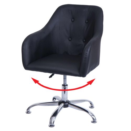 Fauteuil De Bureau Hwc-l92 Métal Similicuir Noir